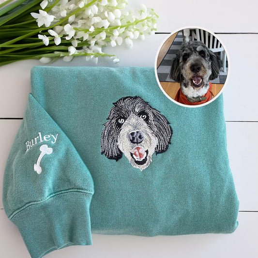 Custom Embroidered Pet Sweatshirt From Your Photo
